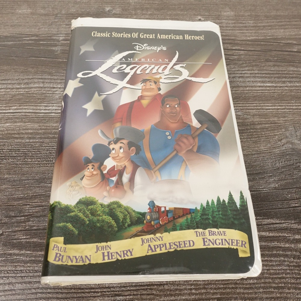 Disney American Legends VHS Kids One Size Multicolor Good Animated Stories
